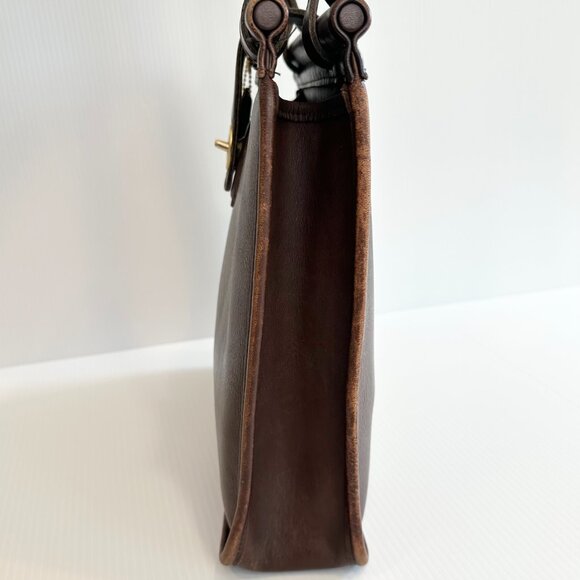 Vintage Coach Weston Shopper 9021 Mahogany Leather Shoulder Bag - Picture 5 of 14